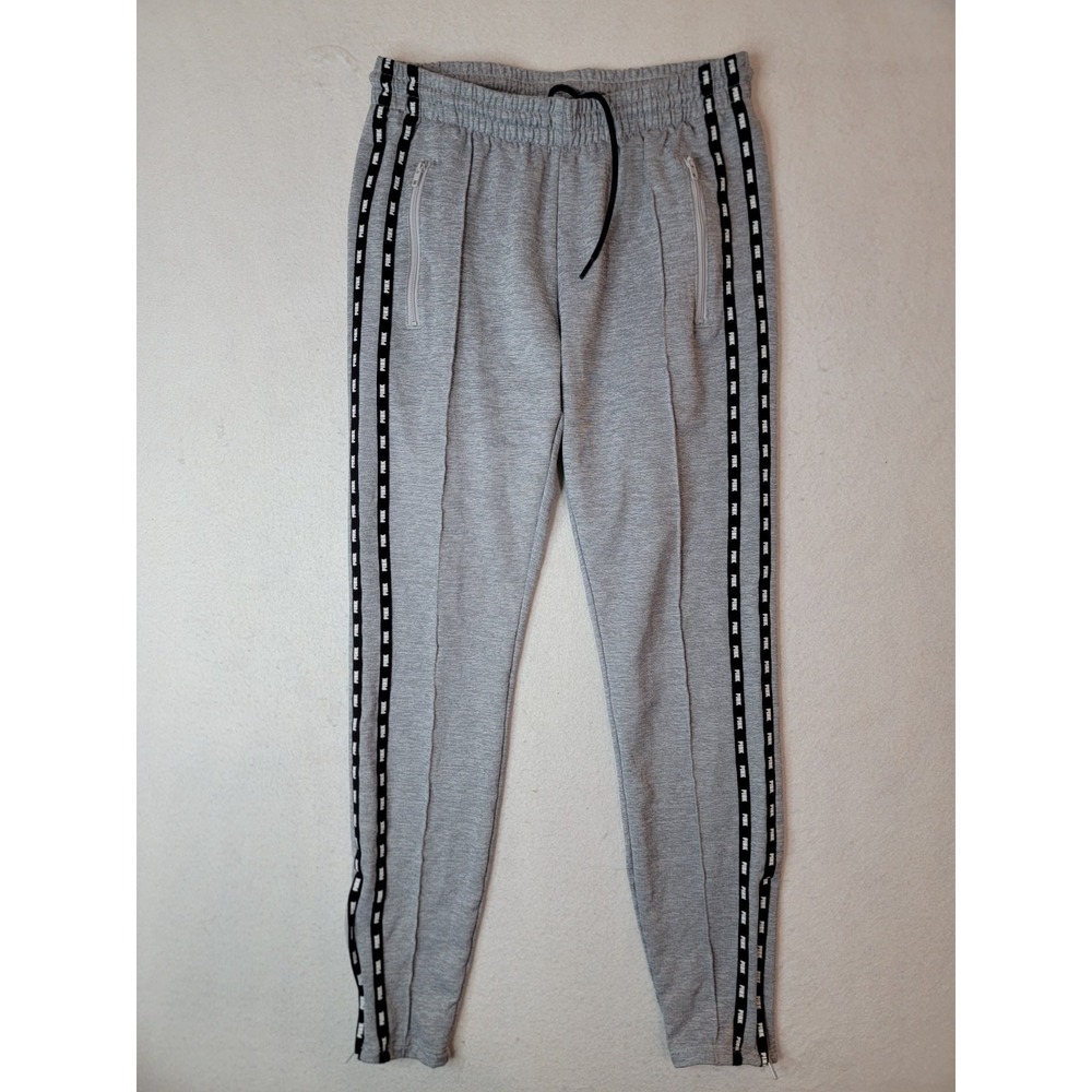 Victoria's Secret Heather Gray Stretch Lounge Yoga Pants Zip Hems Women's Size S